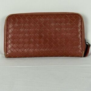 Bottega Veneta Wallet Brown Intrecciato Leather Project Piece Repair
